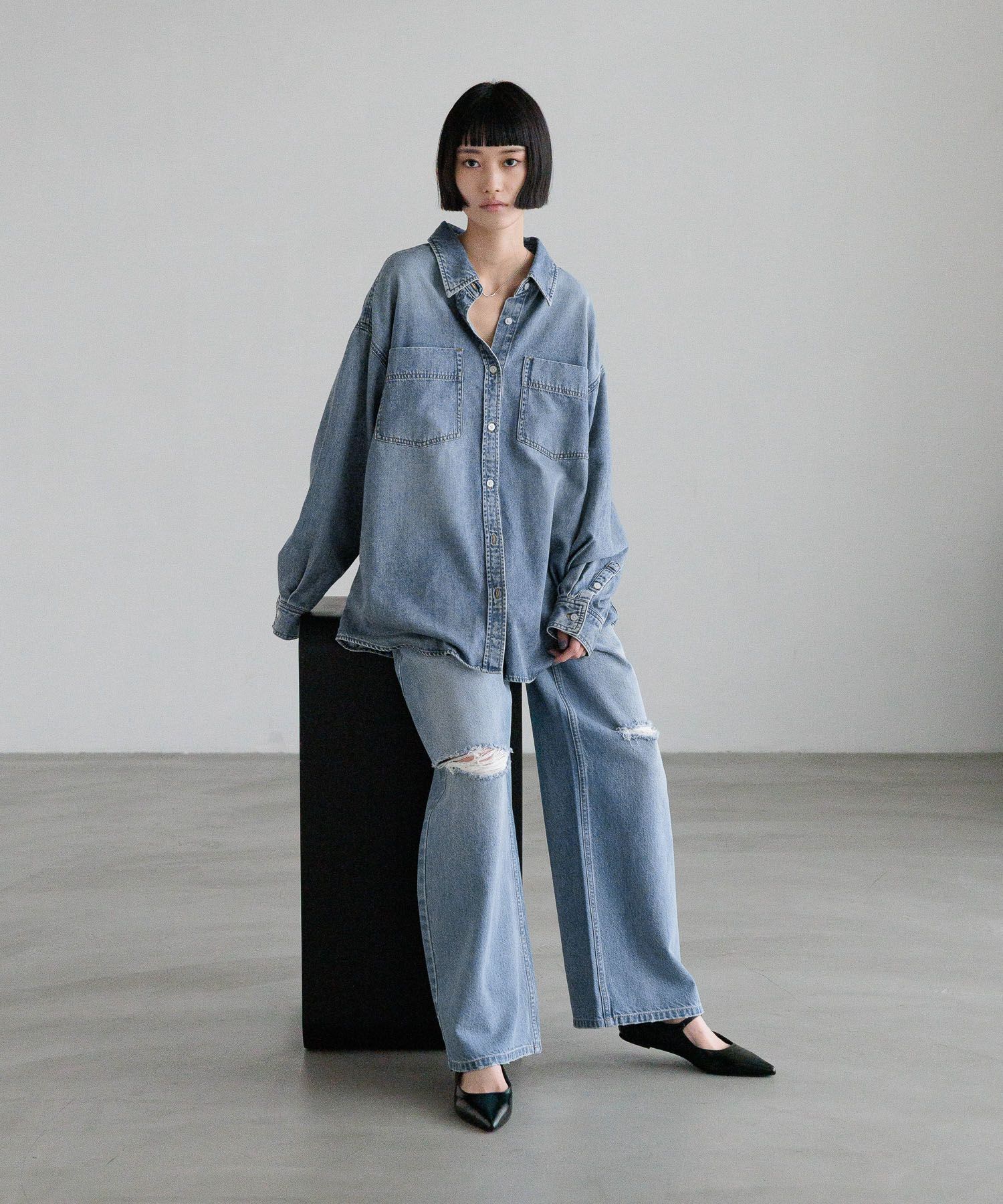 LOWRYS FARM「アソートデニムＢＩＧシャツ」|シャツ・ブラウス|