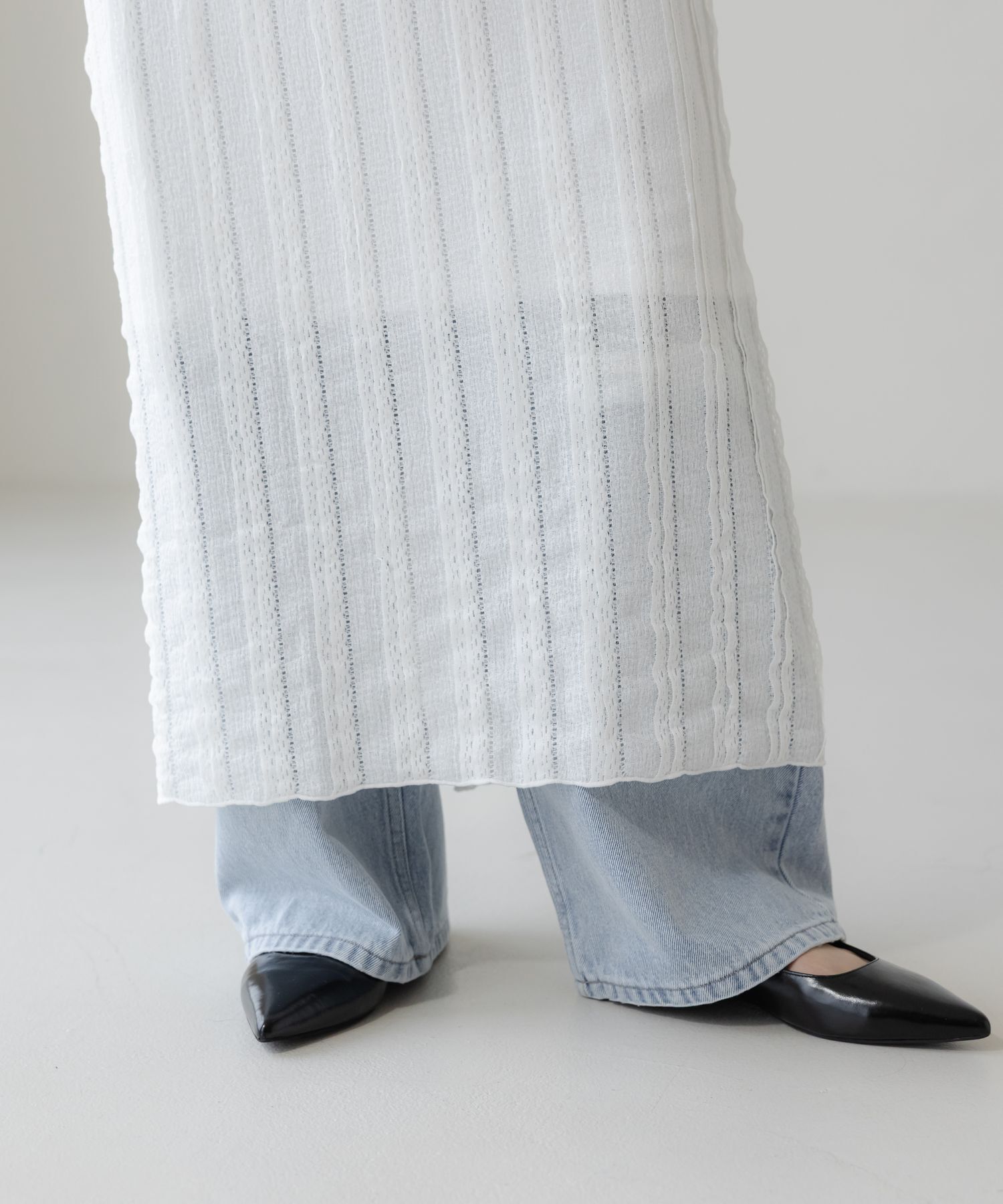 LOWRYS FARM「チビフリルカットタイトスカート」|スカート|