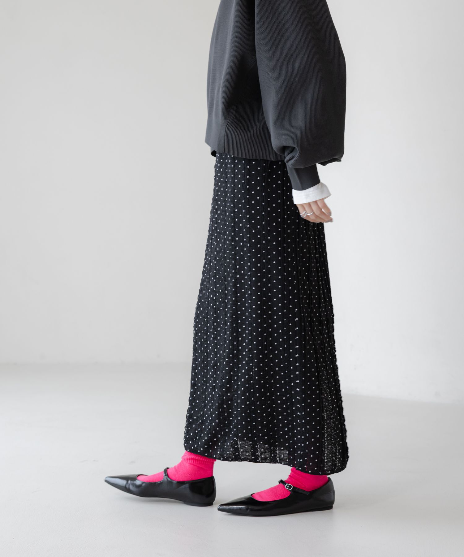 LOWRYS FARM「チビフリルカットタイトスカート」|スカート|