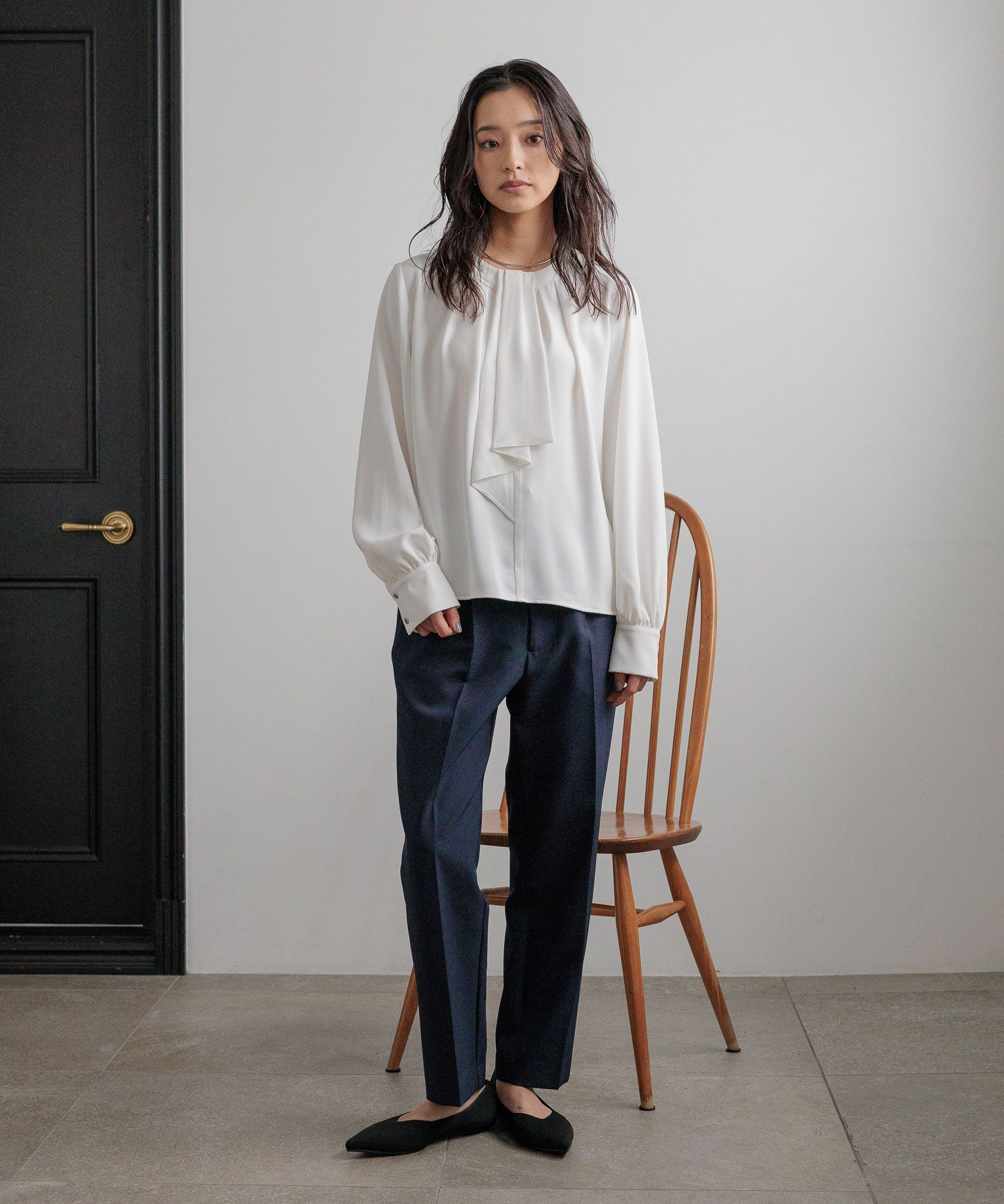  「【入卒／セレモニー】タイブラウス」|シャツ・ブラウス|