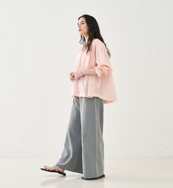 collex「リネンコットンギャザーブラウス」|シャツ・ブラウス|