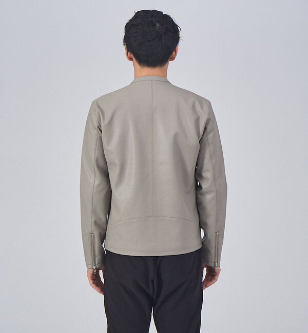 ABAHOUSE「【定番】ネオレザー シングル ライダース」|ライダースジャケット|