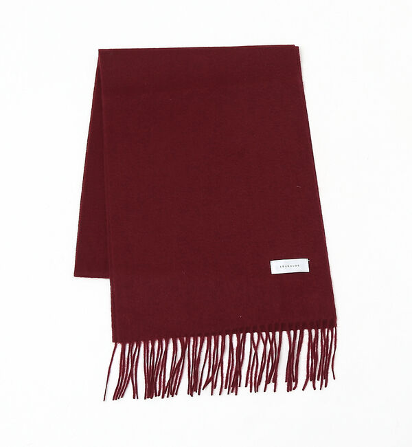 ABAHOUSE「【カシミヤ100%】 細幅 ベーシック マフラー 30&times;164」|マフラー|ボルドー