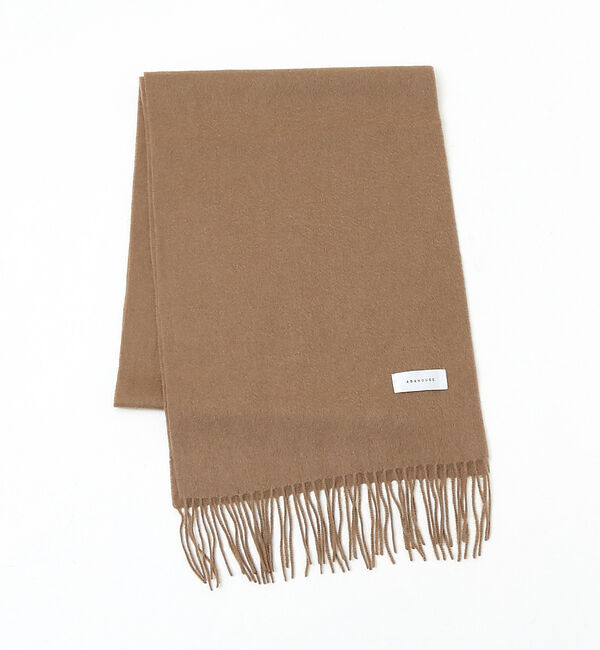 ABAHOUSE「【カシミヤ100%】 細幅 ベーシック マフラー 30&times;164」|マフラー|ベージュ