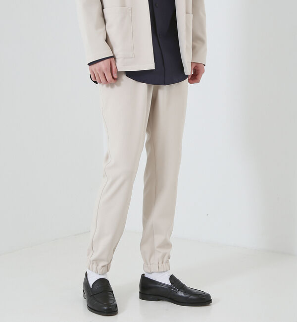 ABAHOUSE「【セットアップ対応】機能素材 ハイストレッチ ジョーゼット イージー パンツ」|その他|ベージュ
