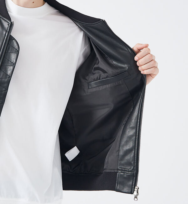 ABAHOUSE「【AH ABAHOUSE / MA-1型】エコレザー ブルゾン」|その他|