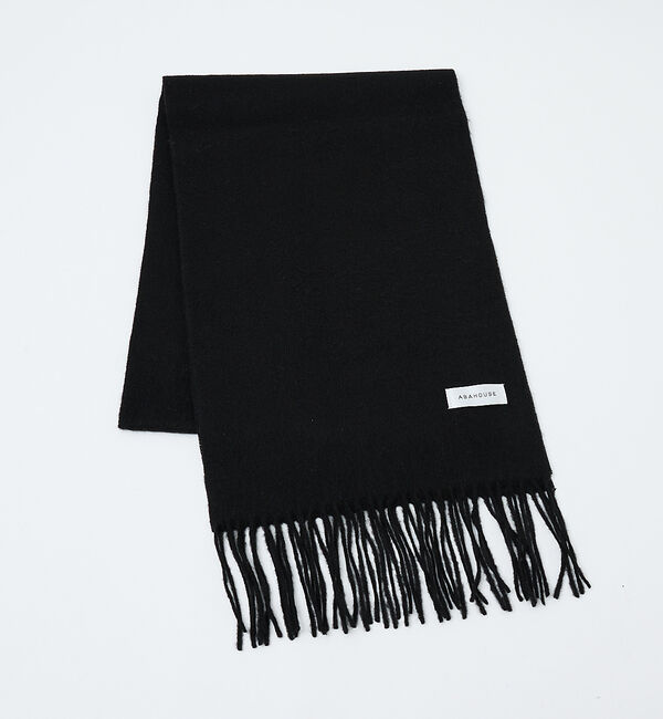 ABAHOUSE「ウール&times;カシミヤ フリンジ マフラー / ON・OFF兼用」|マフラー|