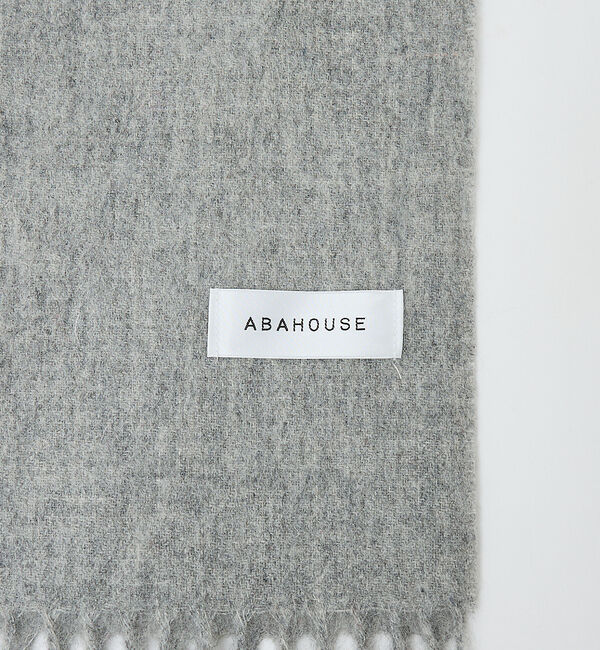 ABAHOUSE「ウール&times;カシミヤ フリンジ マフラー / ON・OFF兼用」|マフラー|