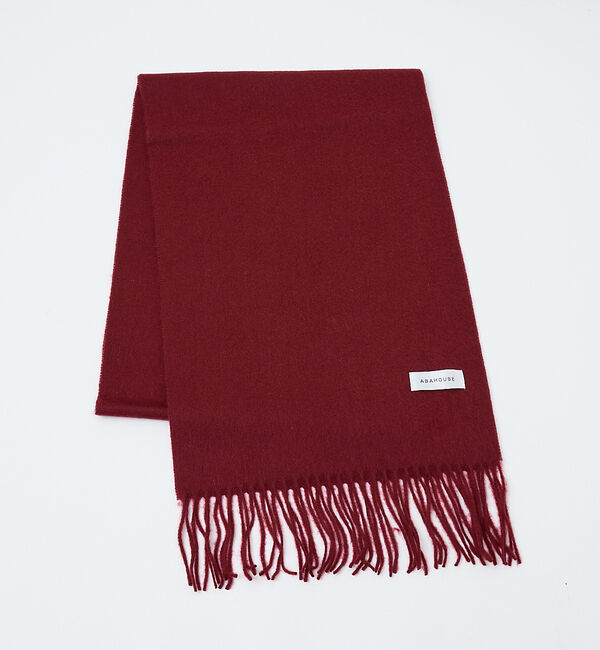 ABAHOUSE「ウール&times;カシミヤ フリンジ マフラー / ON・OFF兼用」|マフラー|