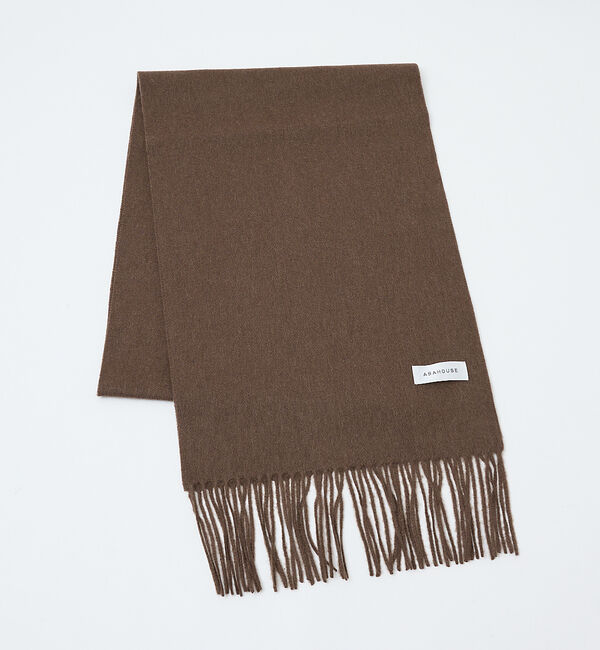 ABAHOUSE「ウール&times;カシミヤ フリンジ マフラー / ON・OFF兼用」|マフラー|