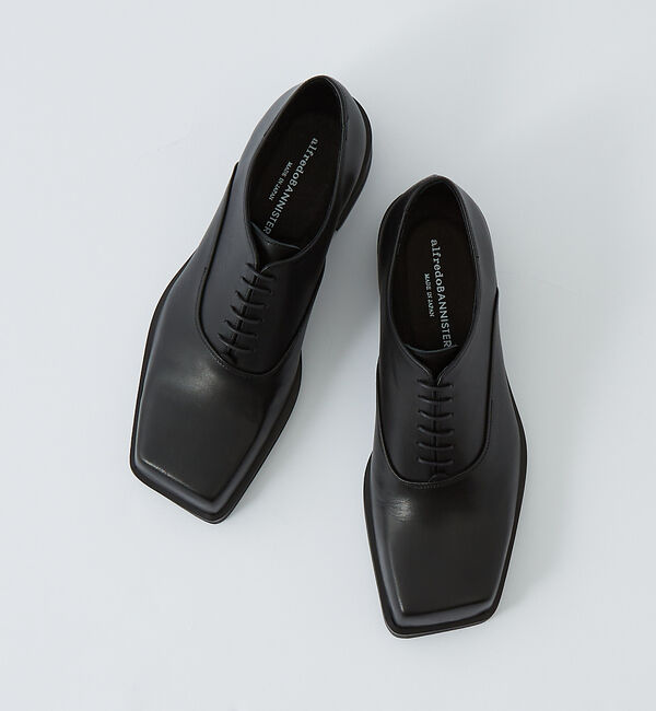 alfredoBANNISTER「オブリーク シューズ」|モカシン|ブラック