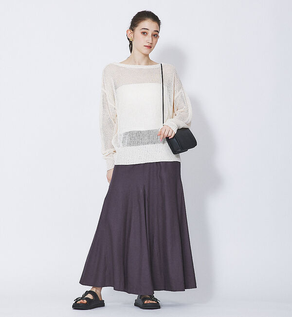 Rouge vif「レーヨンリネンフレアスカート」|スカート|