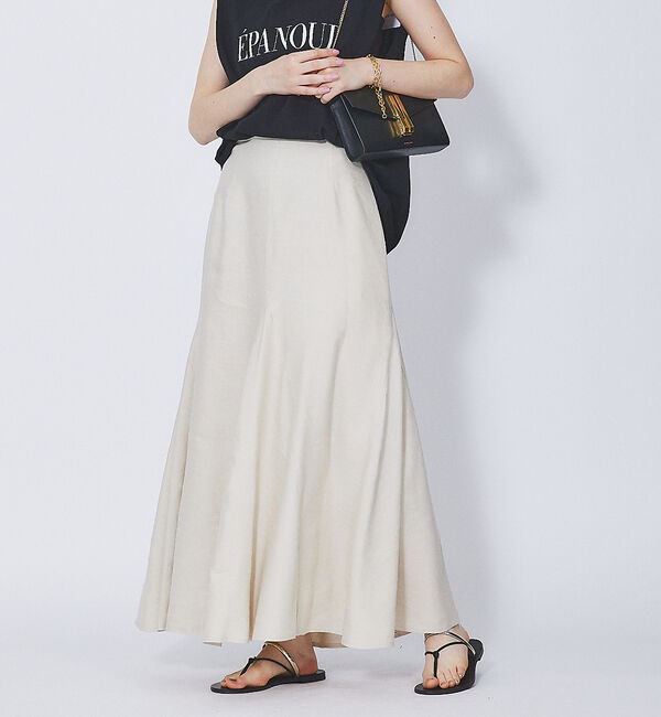 Rouge vif「レーヨンリネンフレアスカート」|スカート|