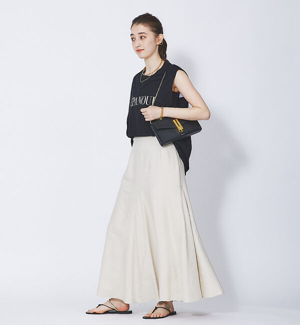 Rouge vif「レーヨンリネンフレアスカート」|スカート|