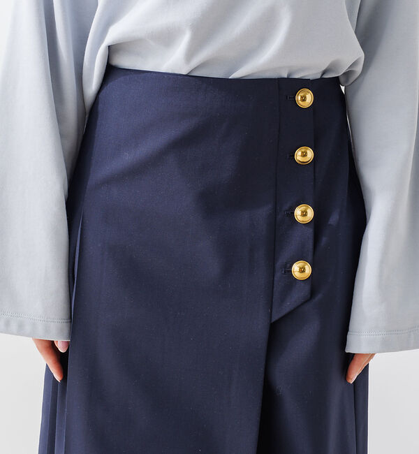 Rouge vif「【セットアップ対応】ラッププリーツボタンスカート」|スカート|