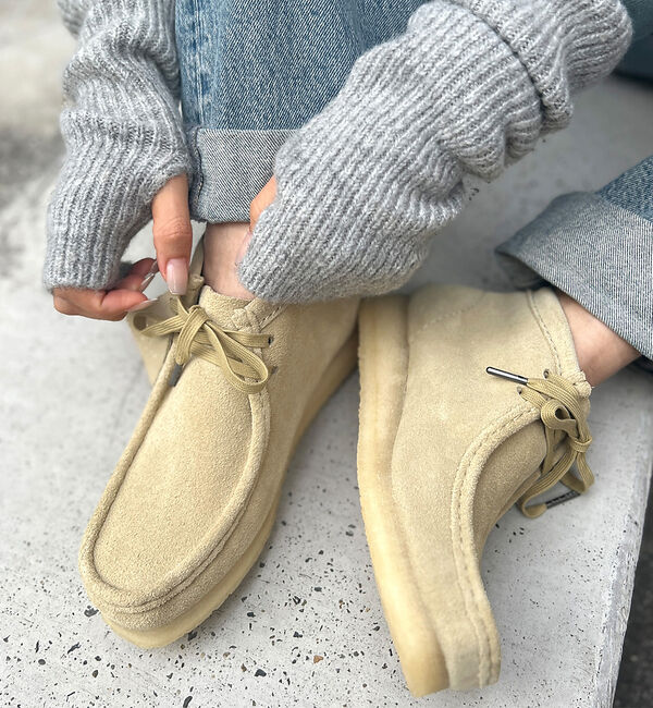 Rouge vif「【CLARKS/クラークス】 ワラビー / ミドル ブーツ」|モカシン|ベージュ