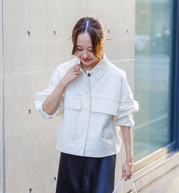 Rouge vif「ショート丈ビッグフラップコクーンブルゾン」|ブルゾン・スタジャン|