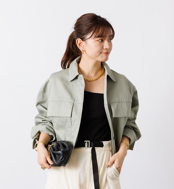 Rouge vif「ショート丈ビッグフラップコクーンブルゾン」|ブルゾン・スタジャン|