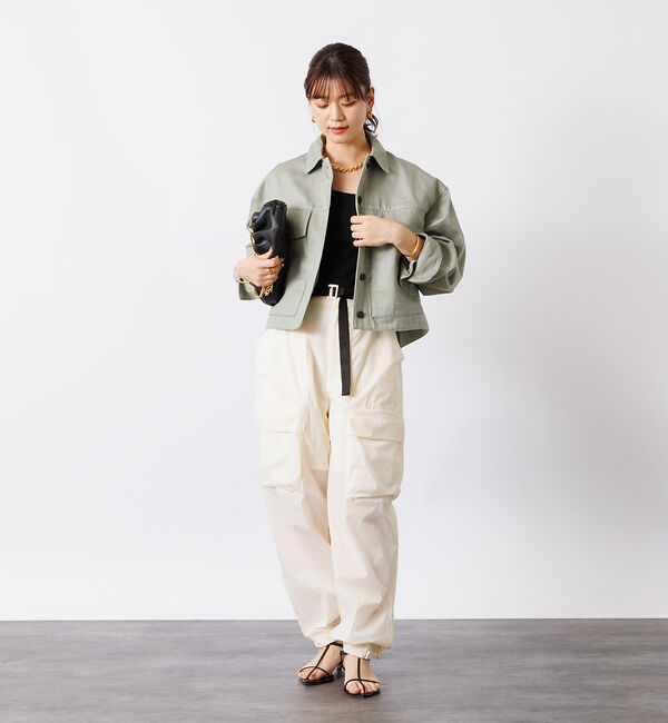 Rouge vif「ショート丈ビッグフラップコクーンブルゾン」|ブルゾン・スタジャン|