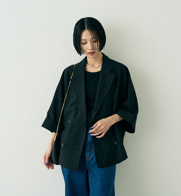 Rouge vif「撥水ドルマンハーフスリーブジャケット」|その他|