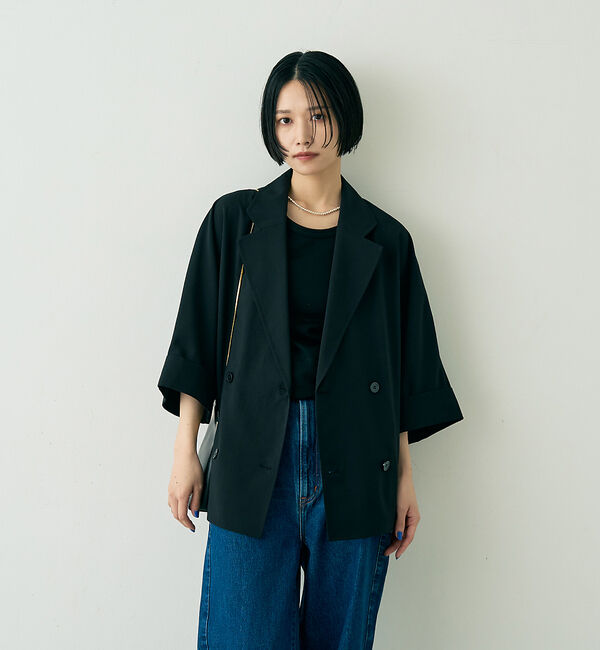 Rouge vif「撥水ドルマンハーフスリーブジャケット」|その他|