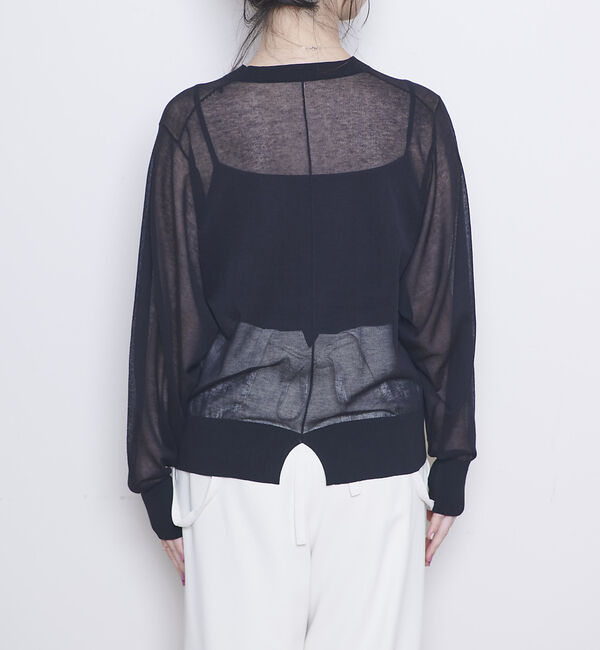 Rouge vif「コットンナイロンシアークルーネックプルオーバー」|ニット・セーター|