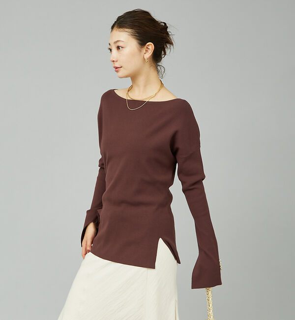 Rouge vif「総針フレアスリーブプルオーバー」|ニット・セーター|