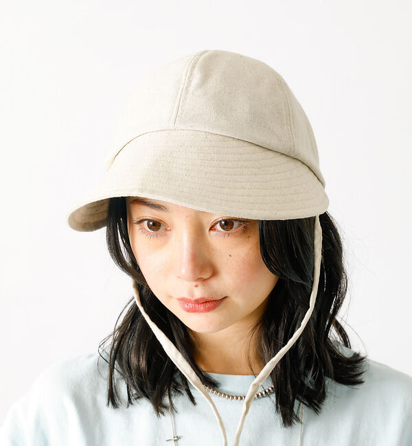 Rouge vif「【Ruben/ルーベン】リネンデイリーキャップ（顎紐付き）【WEB限定】」|その他|アイボリー