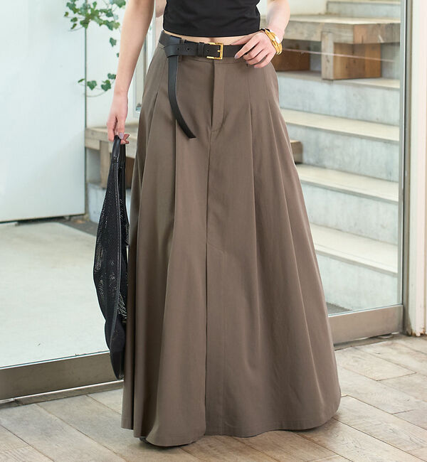 Rouge vif「タックフレアマキシスカート」|スカート|