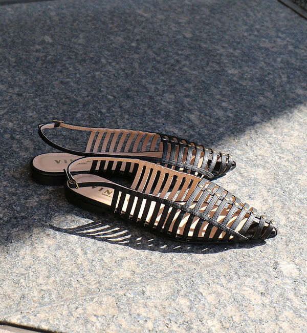 Rouge vif「【VINILO/ヴィニーロ】レザースリングバッグシューズ」|サンダル|