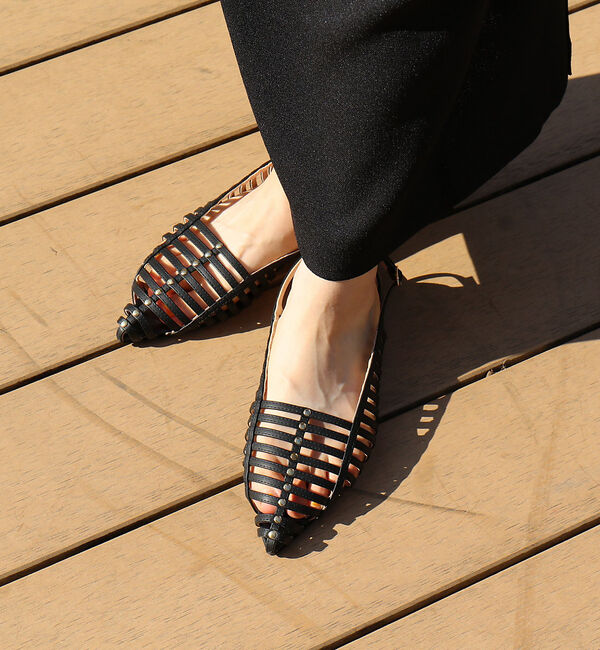 Rouge vif「【VINILO/ヴィニーロ】レザースリングバッグシューズ」|サンダル|