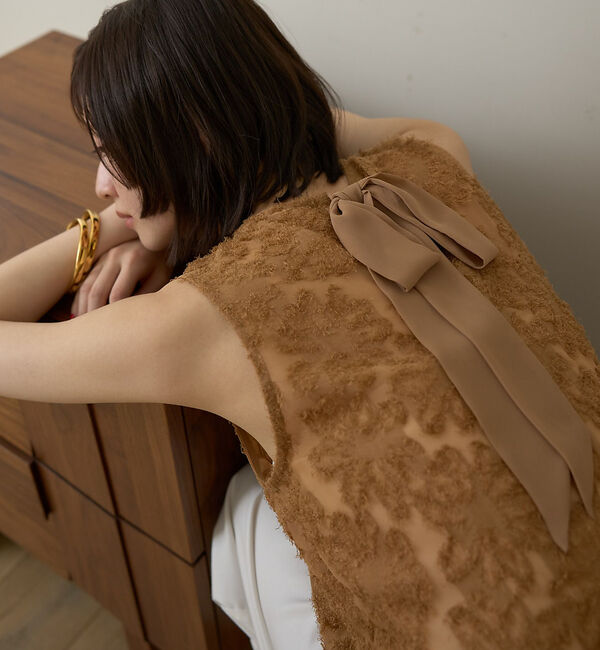 Rouge vif「【一部店舗限定】フラワーフェザーアメスリブラウス」|シャツ・ブラウス|