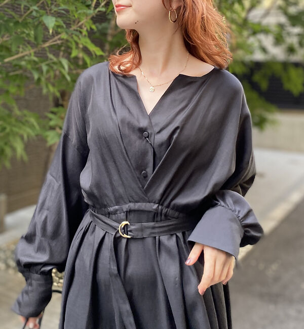 Rouge vif「ヴィンテージキュプラウエストマークワンピース」|ワンピース|