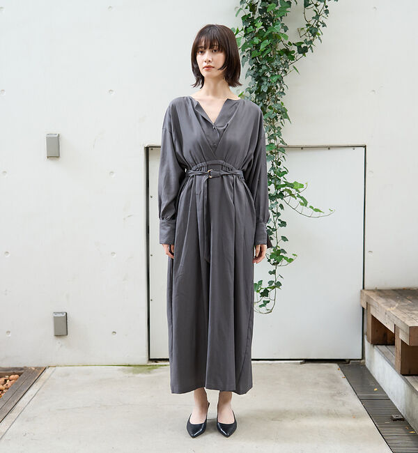 Rouge vif「ヴィンテージキュプラウエストマークワンピース」|ワンピース|