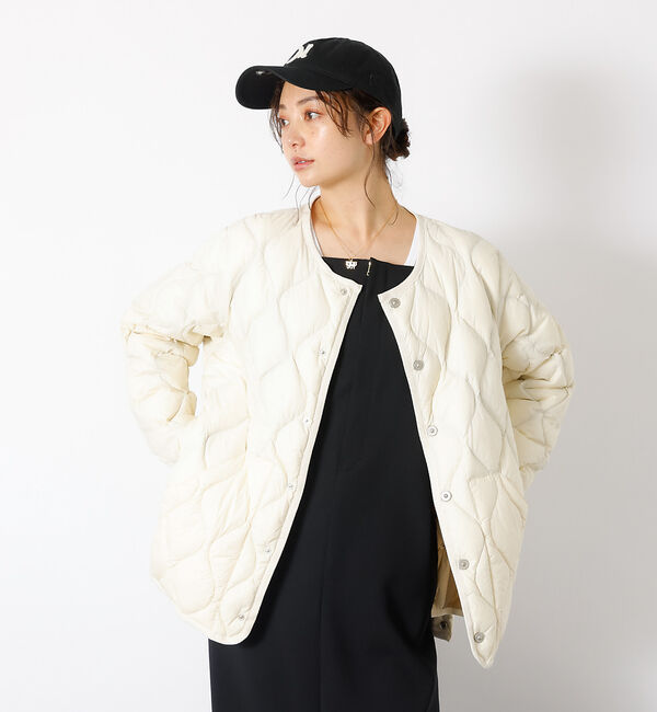 Rouge vif「【TAION / タイオン】ミリタリー クルーネック ダウンジャケット / ソフ」|ダウン|