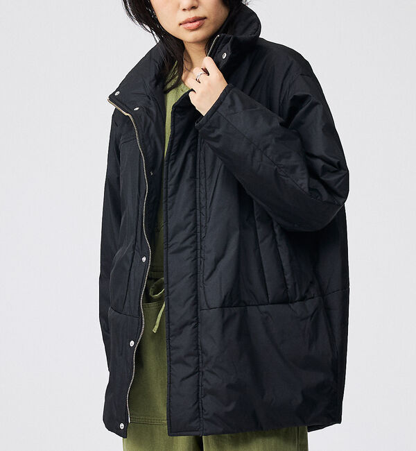 Rouge vif「【Le Melange/ル・メランジュ】モンスターパーカー / スタンドカラーコ」|ダウン|ブラック