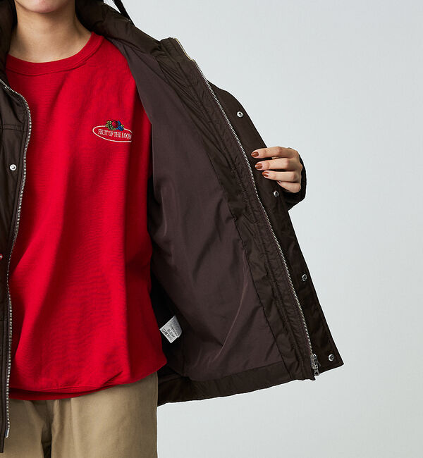 Rouge vif「【Le Melange/ル・メランジュ】モンスターパーカー / スタンドカラーコ」|ダウン|