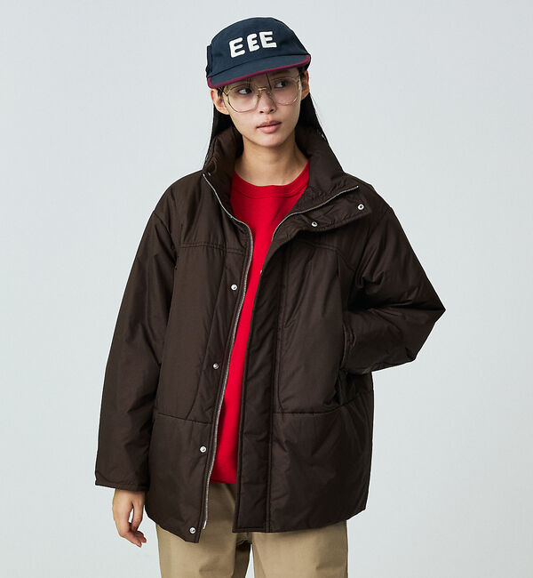 Rouge vif「【Le Melange/ル・メランジュ】モンスターパーカー / スタンドカラーコ」|ダウン|