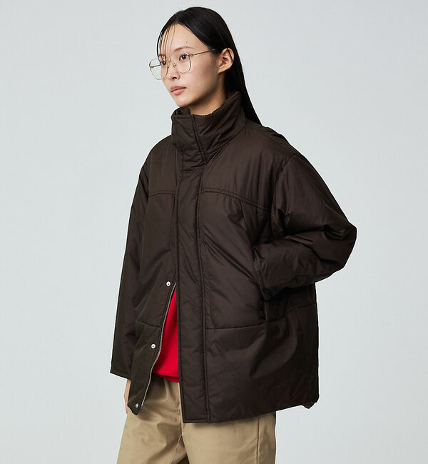 Rouge vif「【Le Melange/ル・メランジュ】モンスターパーカー / スタンドカラーコ」|ダウン|