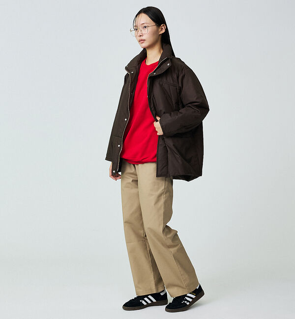 Rouge vif「【Le Melange/ル・メランジュ】モンスターパーカー / スタンドカラーコ」|ダウン|