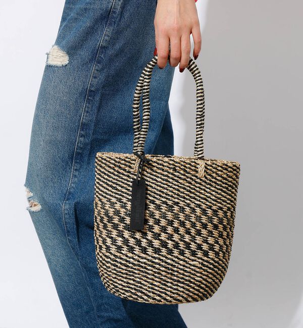 Rouge vif「【BAGMATI / バグマティ】アバカバスケット S / ワンハンドル かごバ」|かごバッグ|