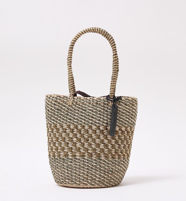 Rouge vif「【BAGMATI / バグマティ】アバカバスケット S / ワンハンドル かごバ」|かごバッグ|グレー