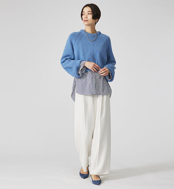 qualite「＜ITALY＞コンパクトローゲージニット」|ニット・セーター|