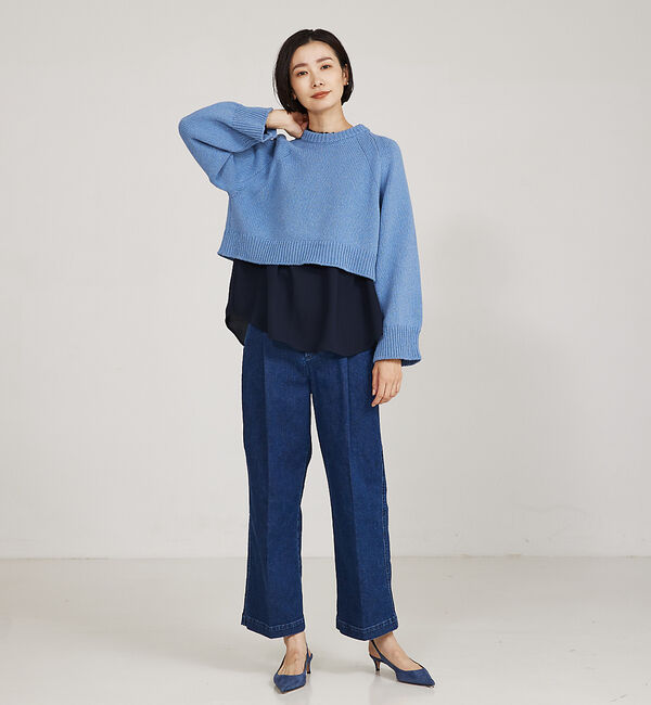 qualite「＜ITALY＞コンパクトローゲージニット」|ニット・セーター|