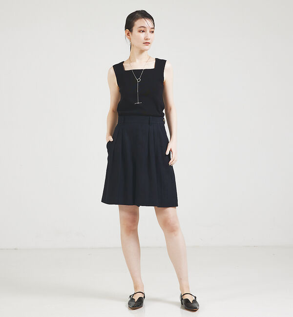 qualite「スクエアノースリーブニット」|キャミソール|