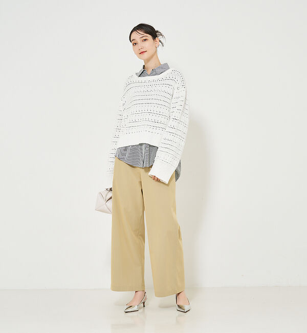 qualite「リンクスアイレットニット」|ニット・セーター|