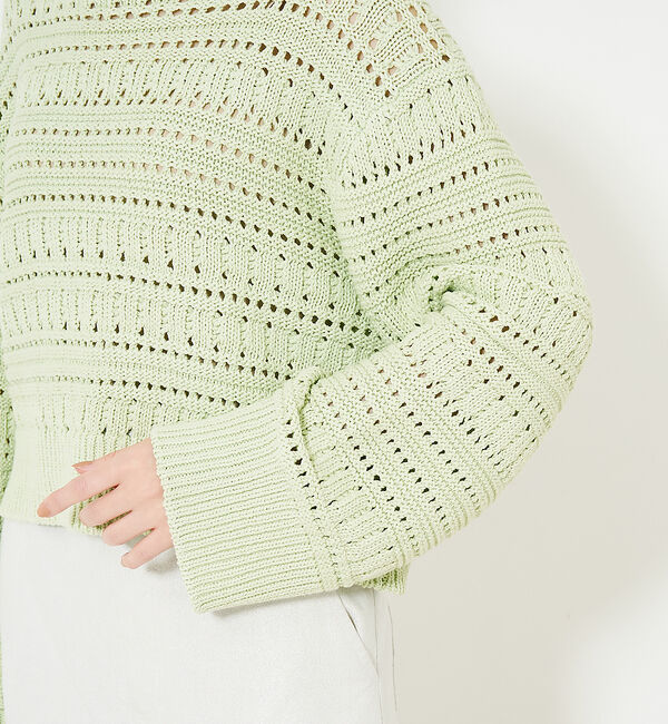 qualite「リンクスアイレットニット」|ニット・セーター|