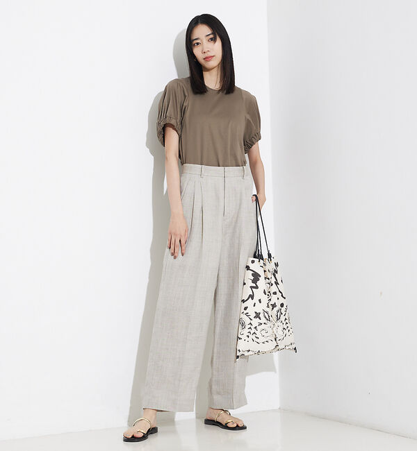 qualite「袖ギャザーカットTOP」|Tシャツ・カットソー|