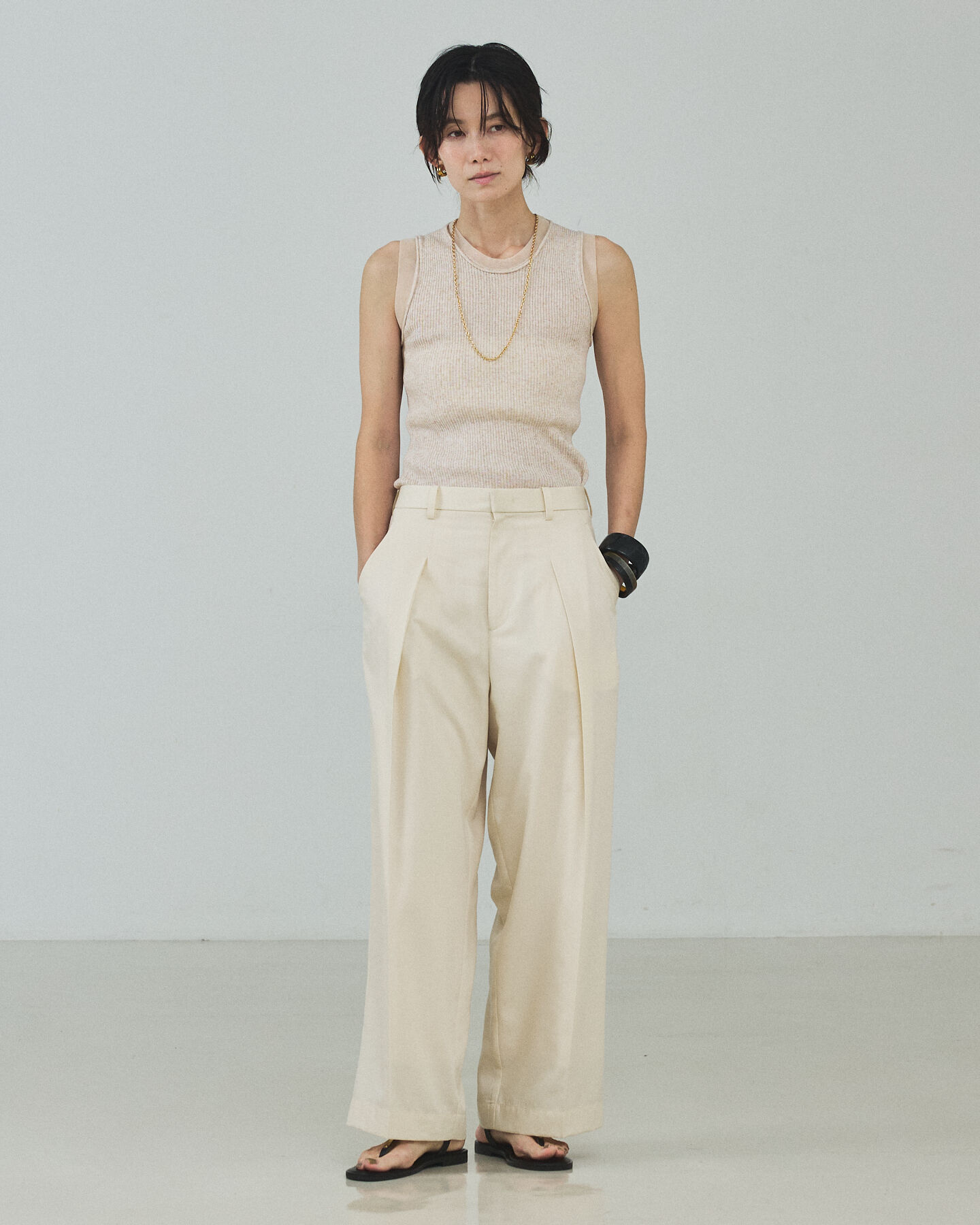 qualite「【セットアップ対応】テンセルハイツイストワイドパンツ」|その他|