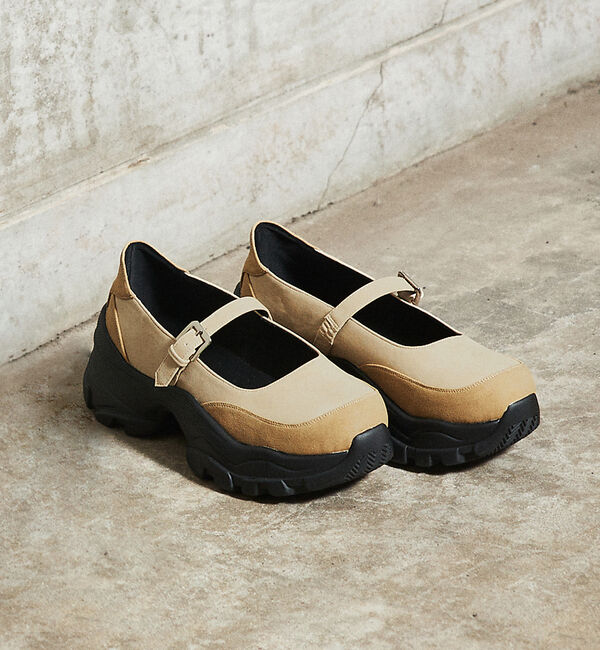 AU BANNISTER「【LAROUTE】メリージェーン 厚底スニーカー」|スニーカー|ベージュ